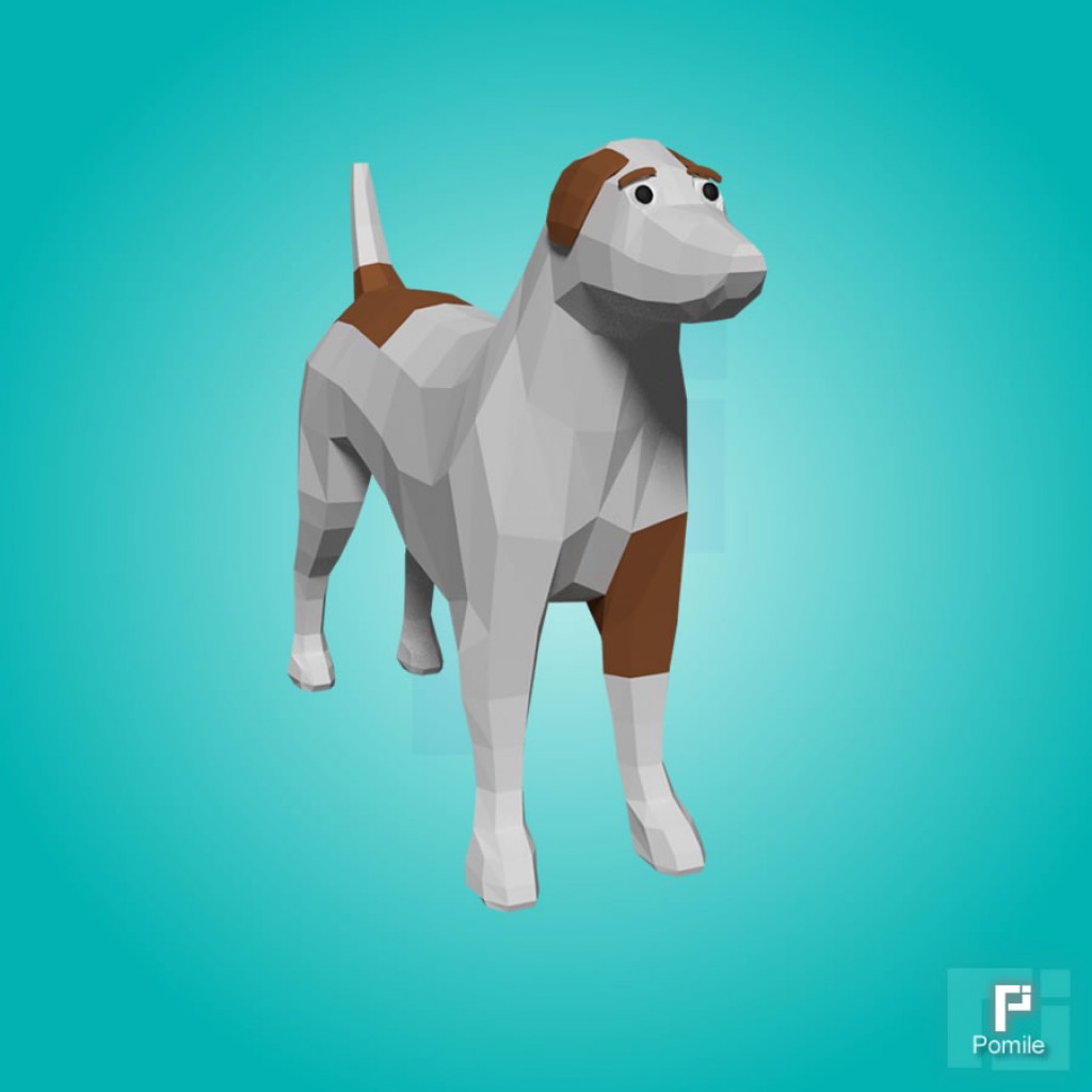 Dog Low Poly (Rigged) preview image 2
